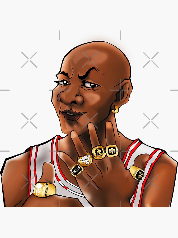 Sticker Michael Jordan 4th NBA Ring