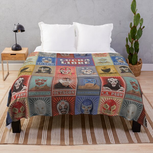 Lucha Libre Legends Throw Blanket