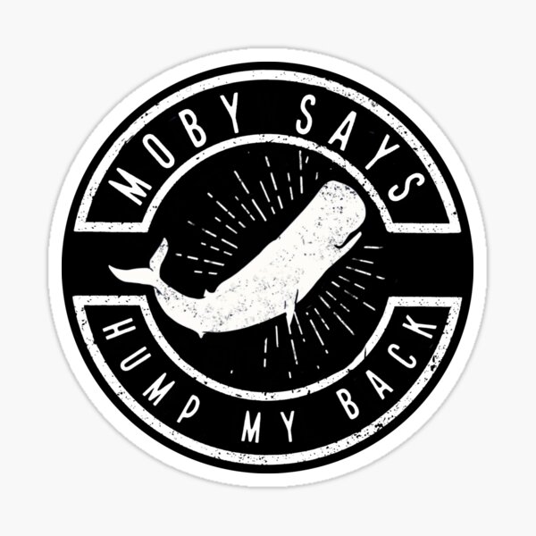 Moby Schwarz Sticker