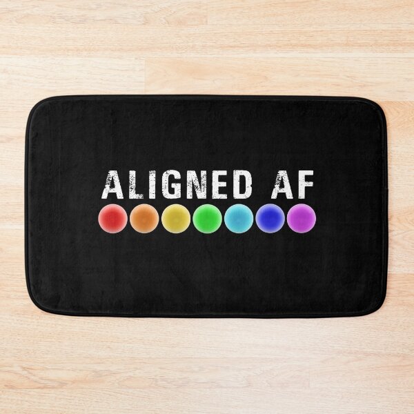 Item preview, Aligned AF Chakras Funny Yoga Quote Meditation Reiki Colors designed and sold by ChakraShine.
