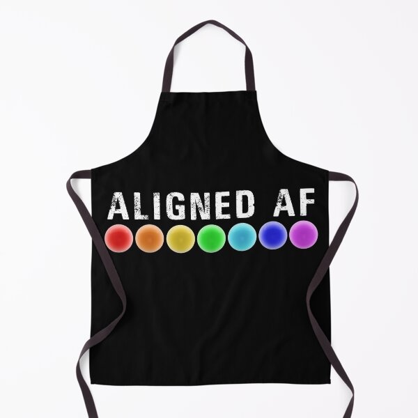 Item preview, Aligned AF Chakras Funny Yoga Quote Meditation Reiki Colors designed and sold by ChakraShine.