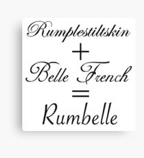Rumbelle Equation Canvas Print