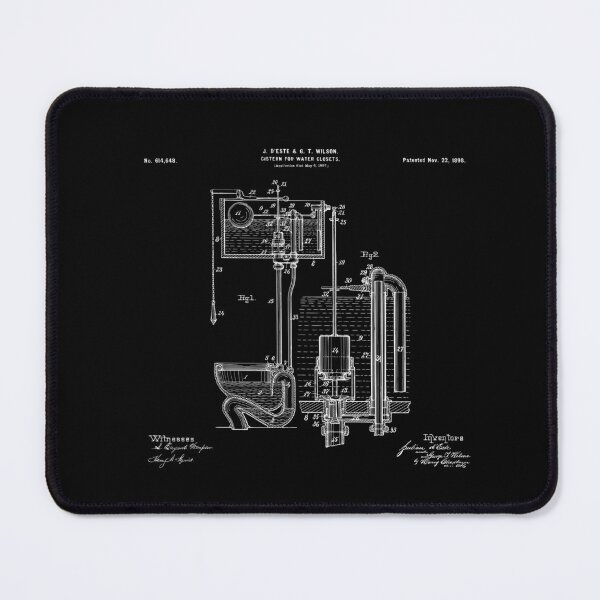Item preview, Water Closets Vintage Patent Art 1898 designed and sold by LadyMay Vintage.