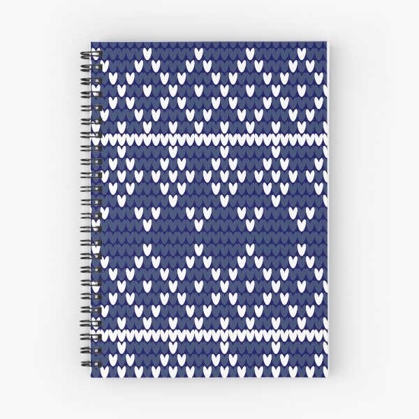Item preview, Winter Knit Pattern in Dark Blue Color - Christmas Decor designed and sold by EviCreates.