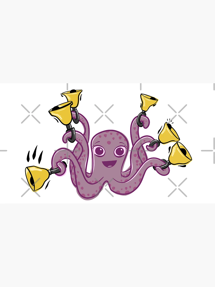 Thumbnail 3 of 3, Cap, Octopus Ringing Handbells Cartoon designed and sold by SubtleSplit.