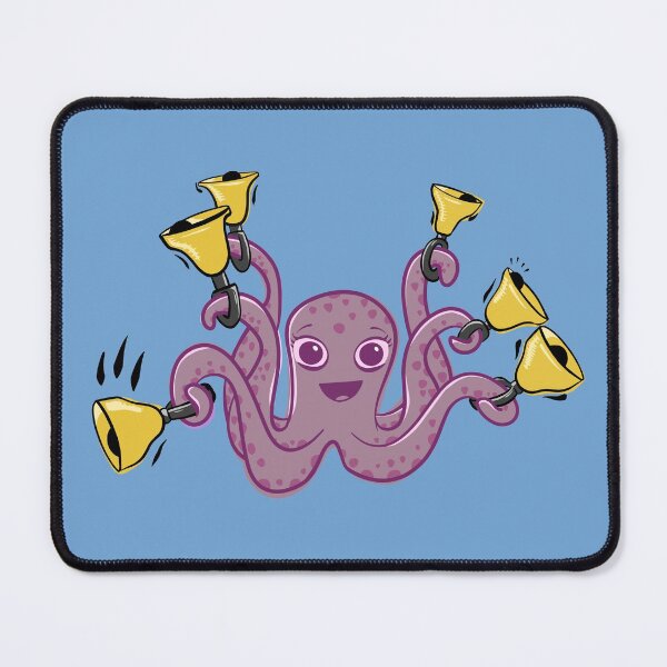 Item preview, Octopus Ringing Handbells Cartoon designed and sold by SubtleSplit.