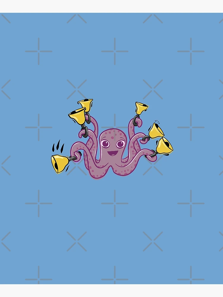 Thumbnail 6 of 6, Apron, Octopus Ringing Handbells Cartoon designed and sold by SubtleSplit.