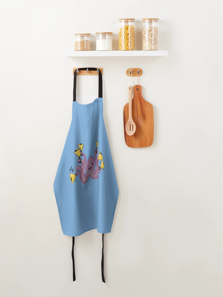 Thumbnail 4 of 6, Apron, Octopus Ringing Handbells Cartoon designed and sold by SubtleSplit.
