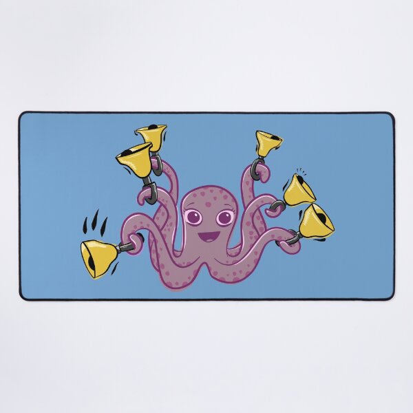 Item preview, Octopus Ringing Handbells Cartoon designed and sold by SubtleSplit.