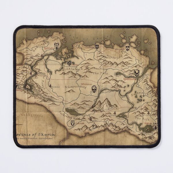 Elder Scrolls: Skyrim Map Mouse Pad