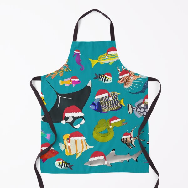 Item preview, Christmas Reef Fishes (Turquoise) designed and sold by WestCoastWoods.