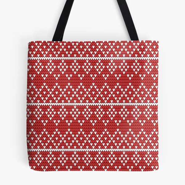 Item preview, Diseño de suéter de Navidad con patrón de punto digital en color rojo designed and sold by EviCreates.