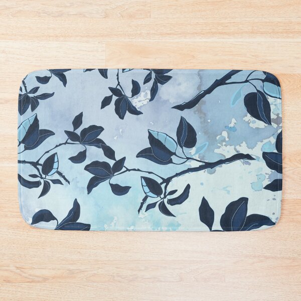 Item preview, leaf blue pattern designed and sold by HAIFAHARIS.