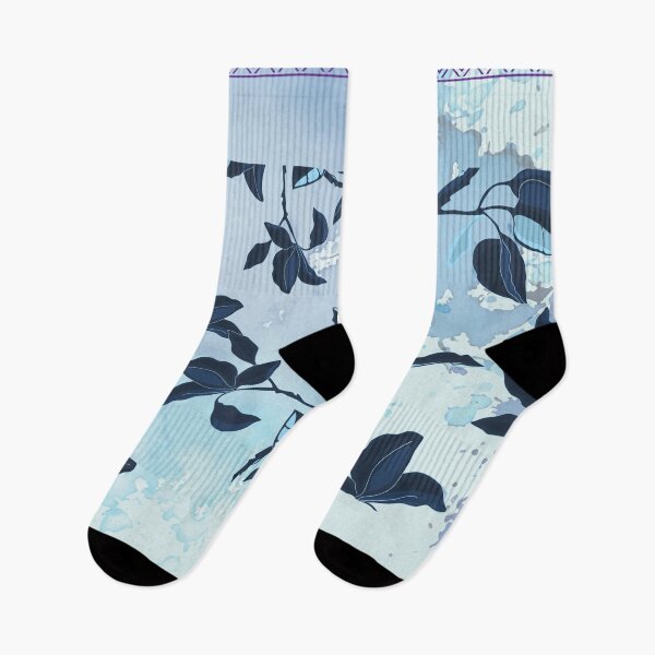Item preview, leaf blue pattern designed and sold by HAIFAHARIS.