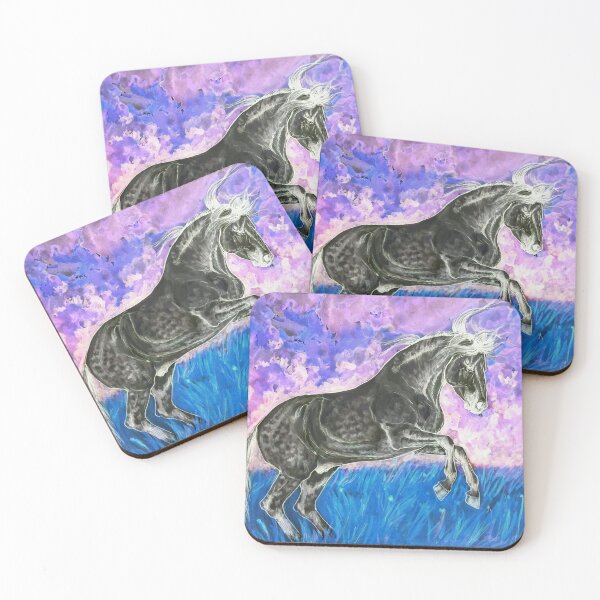 Item preview, Black rearing fantasy pony designed and sold by horseaddicted.