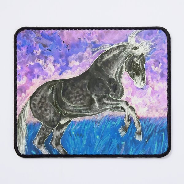 Item preview, Black rearing fantasy pony designed and sold by horseaddicted.