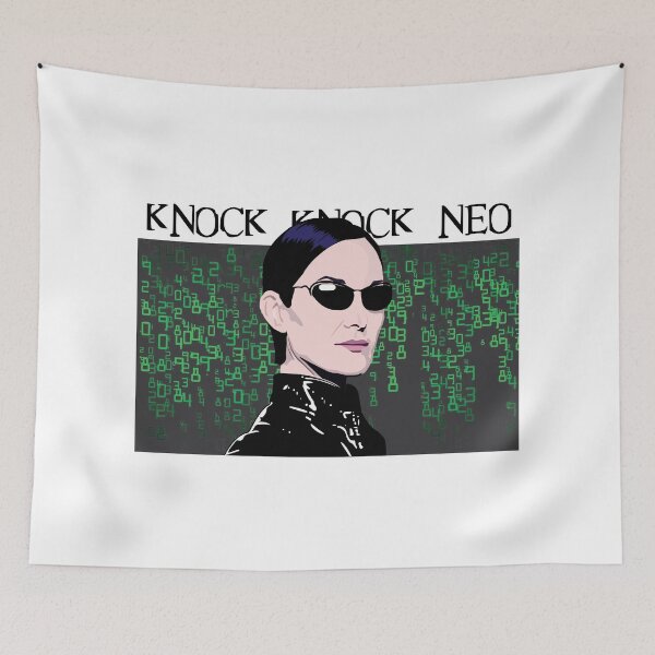 Item preview, Knock Knock, TRINITY, The MATRIX, Matrix Code, Carrie Anne Moss designed and sold by wheatbeltdesign.