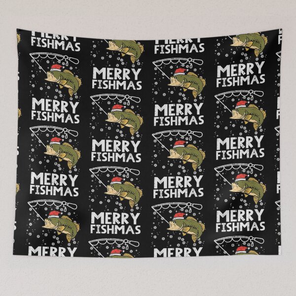 Item preview, Merry Fishmas Fish Fishing Xmas PJs Christmas Pajama designed and sold by pinkard.