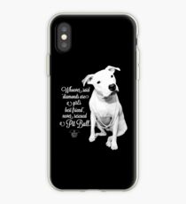 Vinilo o funda para iPhone El mejor amigo rescatado pitbull de las muchachas