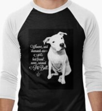 Girls Best Friend Rescued Pit Bull Baseball ¾ Sleeve T-Shirt