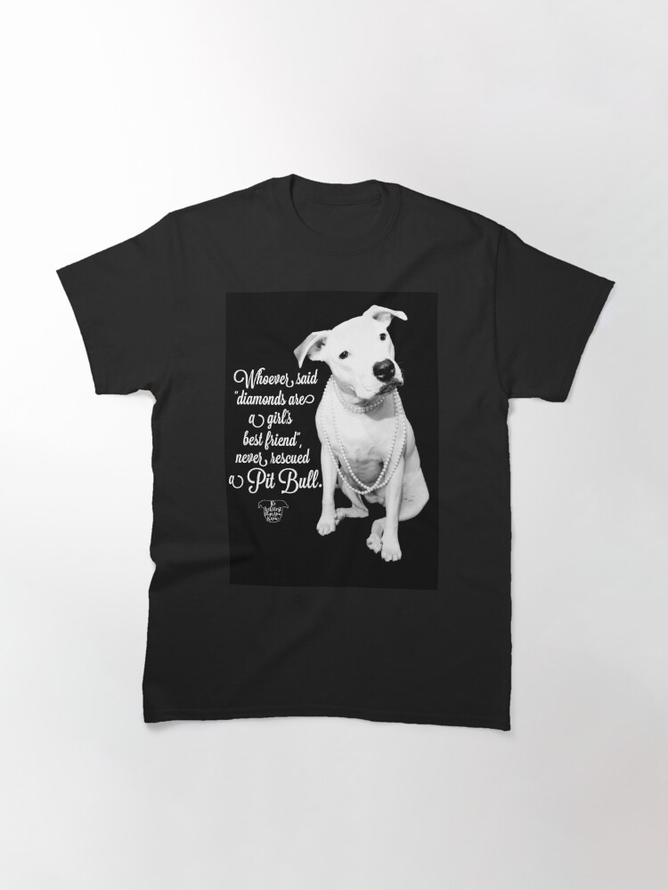 Alternate view of Girls Best Friend Rescued Pit Bull Classic T-Shirt
