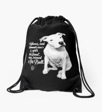 Girls Best Friend Rescued Pit Bull Drawstring Bag
