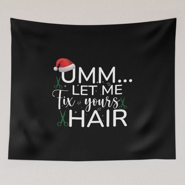 Item preview, Hair Style design with Santa's Hat Funny Christmas Hairstylist designed and sold by patroart.