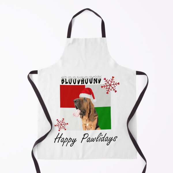 Item preview, Happy Pawlidays – Christmas Bloodhound Dog Design w/ Santa Hat designed and sold by platinumblks.