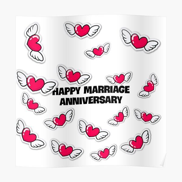 "Happy Marriage Anniversary " Poster for Sale by Ssv302031 | Redbubble