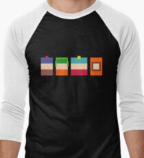 South Park Boys Pixel Art Men's Baseball ¾ T-Shirt