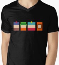 South Park Boys Pixel Art Men's V-Neck T-Shirt