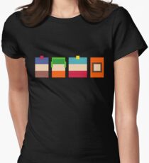 South Park Boys Pixel Art Women's Fitted T-Shirt