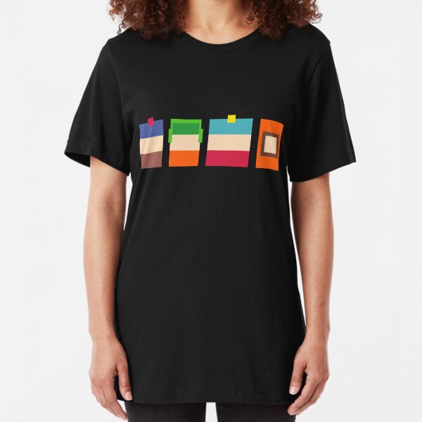 South Park Boys Pixel Art Slim Fit T-Shirt