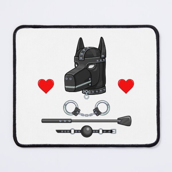 Item preview, Animation mask a dog for adults. Set of erotic toys: handcuffs, stack, ball gag. Template for erotic content. designed and sold by YanaZvereva.