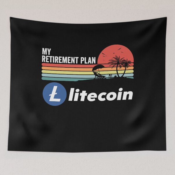 Item preview, Litecoin Crypto LTC Coin My Retirement Plan Cryptocurrency Blockchain Wallet designed and sold by EmmaRichardso.