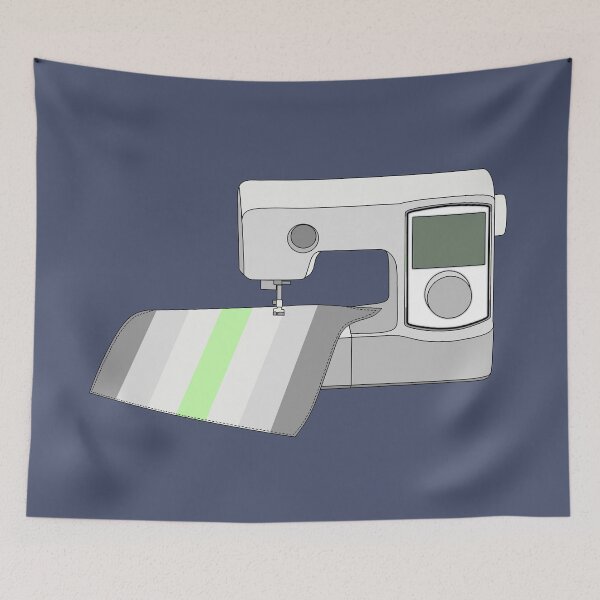 Item preview, Sewing Machine (Agender Pride Flag) designed and sold by nklange240.