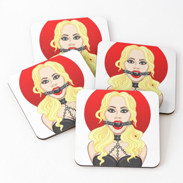 Item preview, Animation portrait of the beautiful woman with a ball gag. Template for erotic content. Color drawing. Vector illustration isolated on a white background.Print, poster, t-shirt, card, emblem.  designed and sold by YanaZvereva.