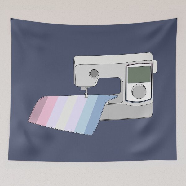 Item preview, Sewing Machine (Pastel Bigender Pride Flag) designed and sold by nklange240.
