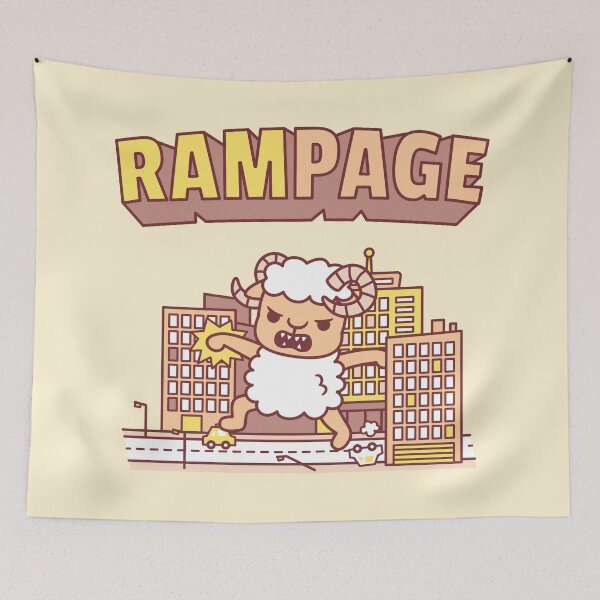 Item preview, Angry Ram Going On Rampage Funny designed and sold by rustydoodle.