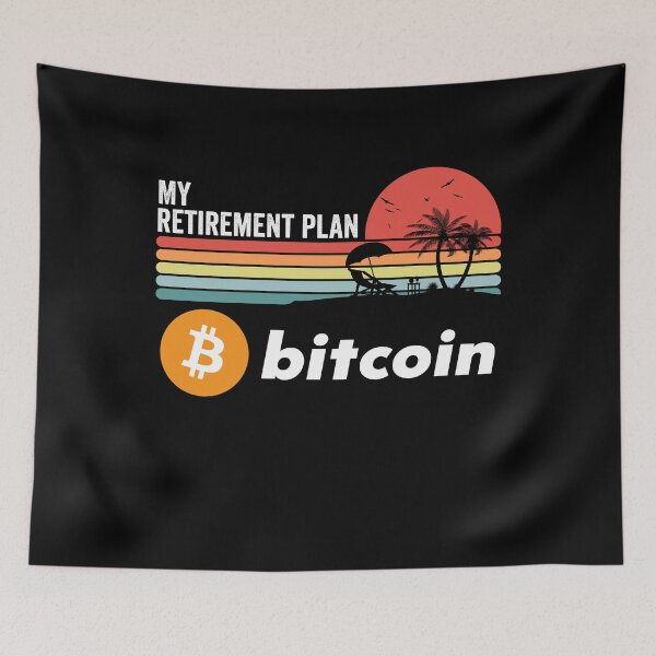 Item preview, Bitcoin Crypto BTC Coin My Retirement Plan Cryptocurrency Blockchain Wallet designed and sold by EmmaRichardso.