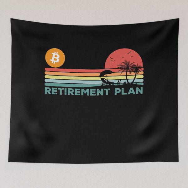 Item preview, Bitcoin Crypto BTC Coin My Retirement Plan Cryptocurrency Blockchain Wallet designed and sold by EmmaRichardso.
