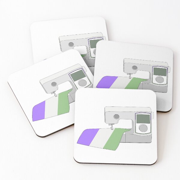 Item preview, Sewing Machine (Genderqueer Pride Flag) designed and sold by nklange240.
