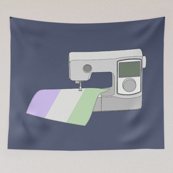 Item preview, Sewing Machine (Pastel Genderqueer Pride Flag) designed and sold by nklange240.