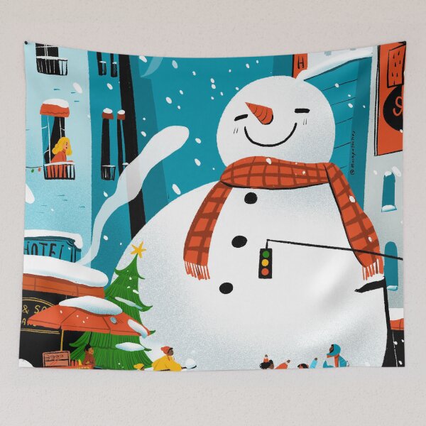 Item preview, Snowman in the City designed and sold by RiynnLee.