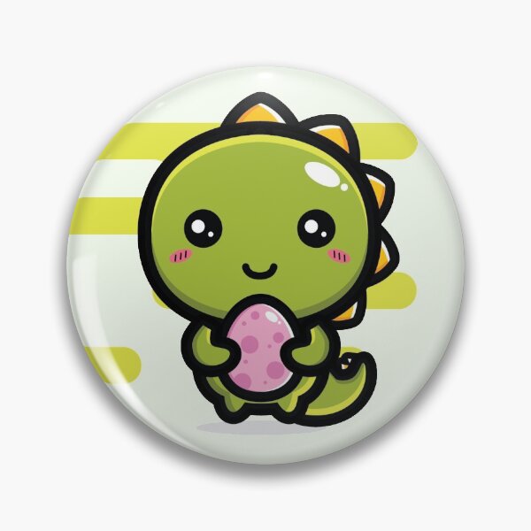 Item preview, Kawaii Baby Dinosaur With Egg Cute Blushing Dino Animals designed and sold by Simplyy  Unique.