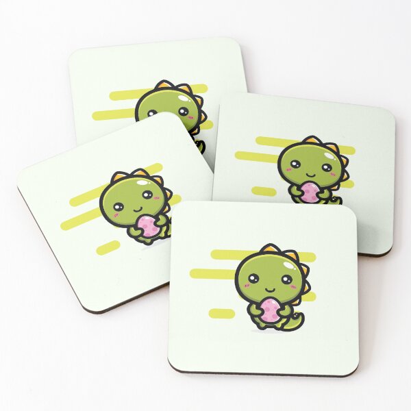 Item preview, Kawaii Baby Dinosaur With Egg Cute Blushing Dino Animals designed and sold by Simplyy  Unique.