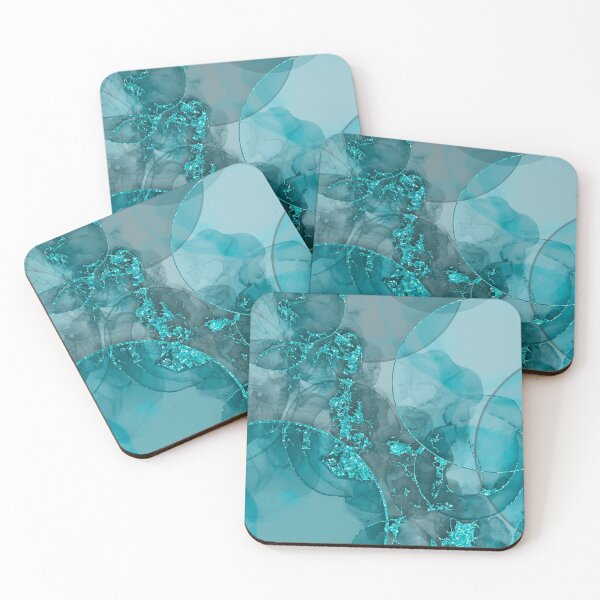 Item preview, Mystic Ocean Abstract Ink Glamour Painting  designed and sold by artsandsoul.