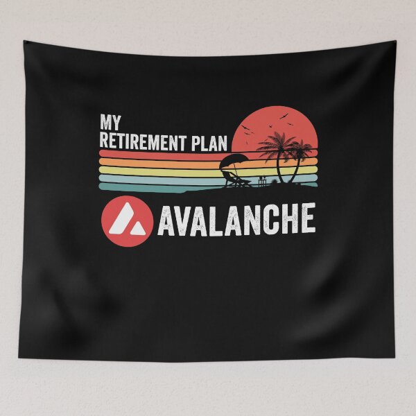 Item preview, Vintage Avalanche Coin AVAX Crypto My Retirement Plan Cryptocurrency Blockchain Wallet designed and sold by EmmaRichardso.