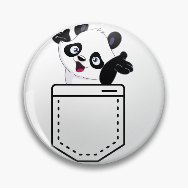 Item preview, panda in pocket, pocket, panda lovers, panda, grizzly, kawaii panda designed and sold by helkav.