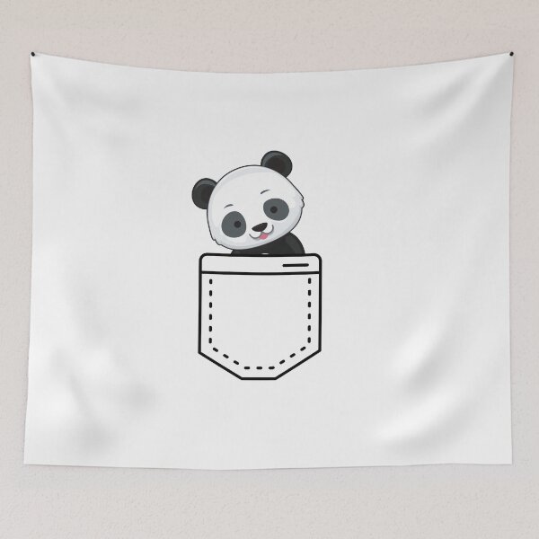 Item preview, panda in pocket, pocket, panda lovers, panda, grizzly, kawaii panda designed and sold by helkav.